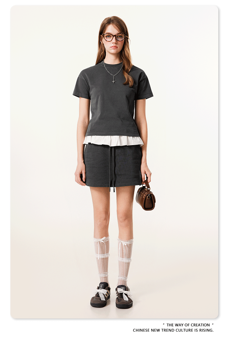 Cardydony Women's Vintage Washed Cotton Crop Tee | Premium Basic Collection
