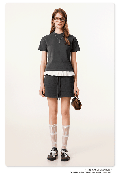 Cardydony Women's Vintage Washed Cotton Crop Tee | Premium Basic Collection