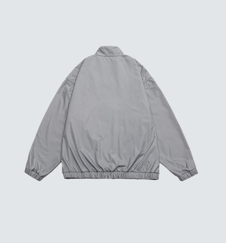 Cardydony Oversized Balloon Sleeve Bomber Jacket