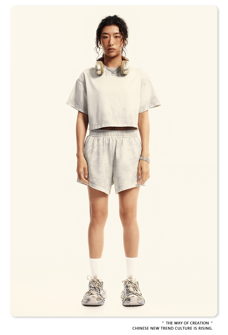 Cardydony Women's Stone Wash Athleisure Shorts | Premium Street Collection