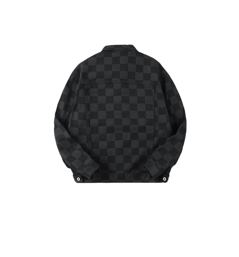 Cardydony Checkered Print Utility Jacket