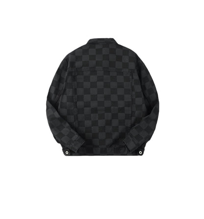 Cardydony Checkered Print Utility Jacket