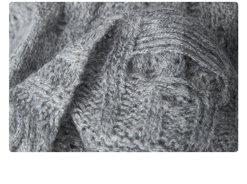 Cardydony Women's Oversized Cable Knit Sweater | Distressed V-Neck Pullover