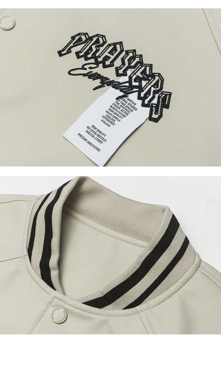 Cardydony Minimalist Varsity Letterman Bomber Jacket