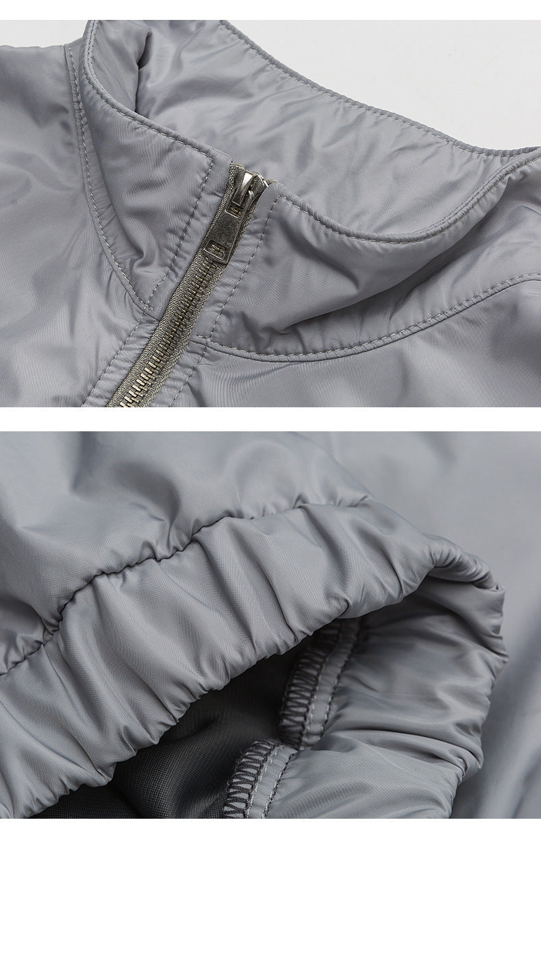 Cardydony Oversized Balloon Sleeve Bomber Jacket