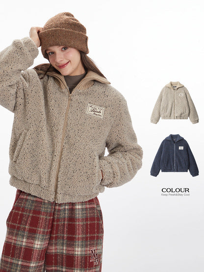 Cardydony Women's Sherpa Fleece Zip-Up Jacket
