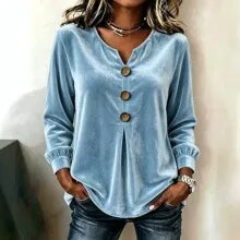 Cardydony Women's Fall Winter Cozy Elegant Velvet Top