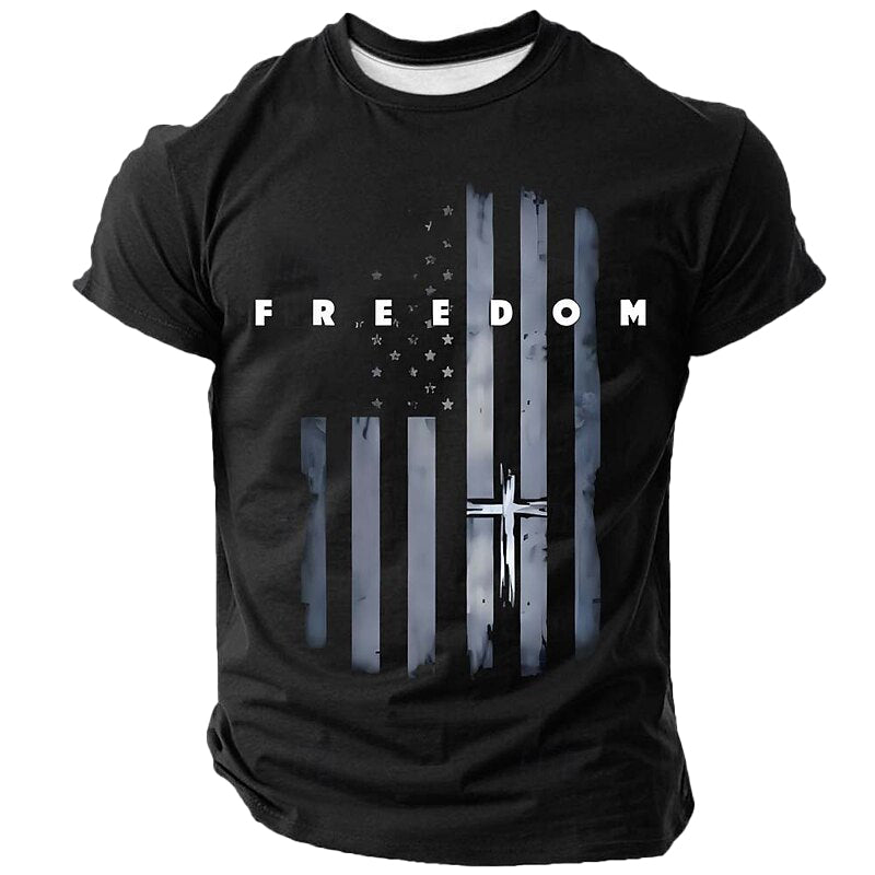 Cardydony Men's American Us Flag Print T Shirt