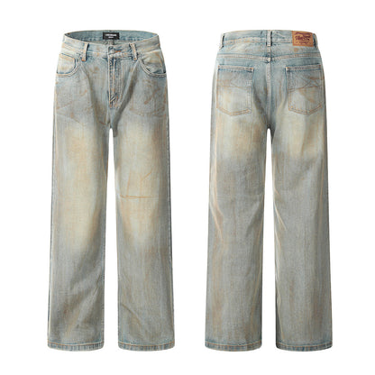 Cardydony Women's Vintage High-Waisted Straight-Leg Cotton Jeans