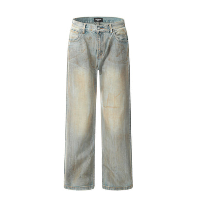 Cardydony Women's Vintage High-Waisted Straight-Leg Cotton Jeans