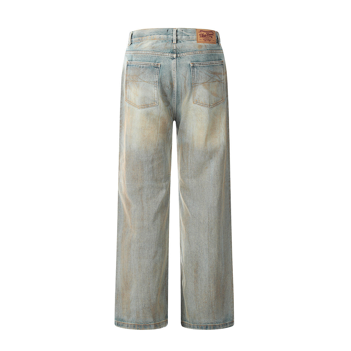Cardydony Women's Vintage High-Waisted Straight-Leg Cotton Jeans