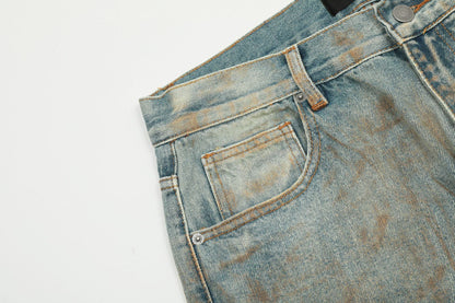 Cardydony Women's Vintage High-Waisted Straight-Leg Cotton Jeans