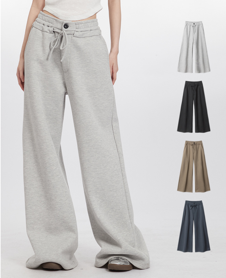 Cardydony Women's Women's Long Street Style Wide-Leg Sweatpants