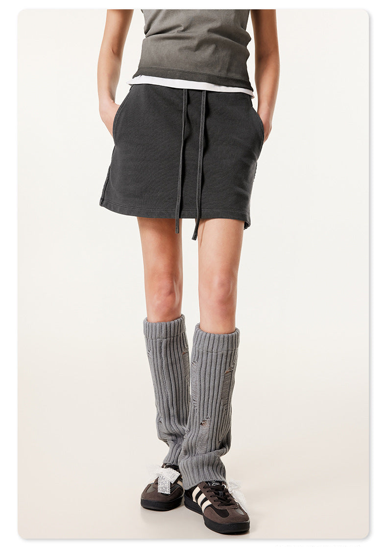 Cardydony Women's High-Waist Cotton Mini Skirt | Vintage Wash Collection