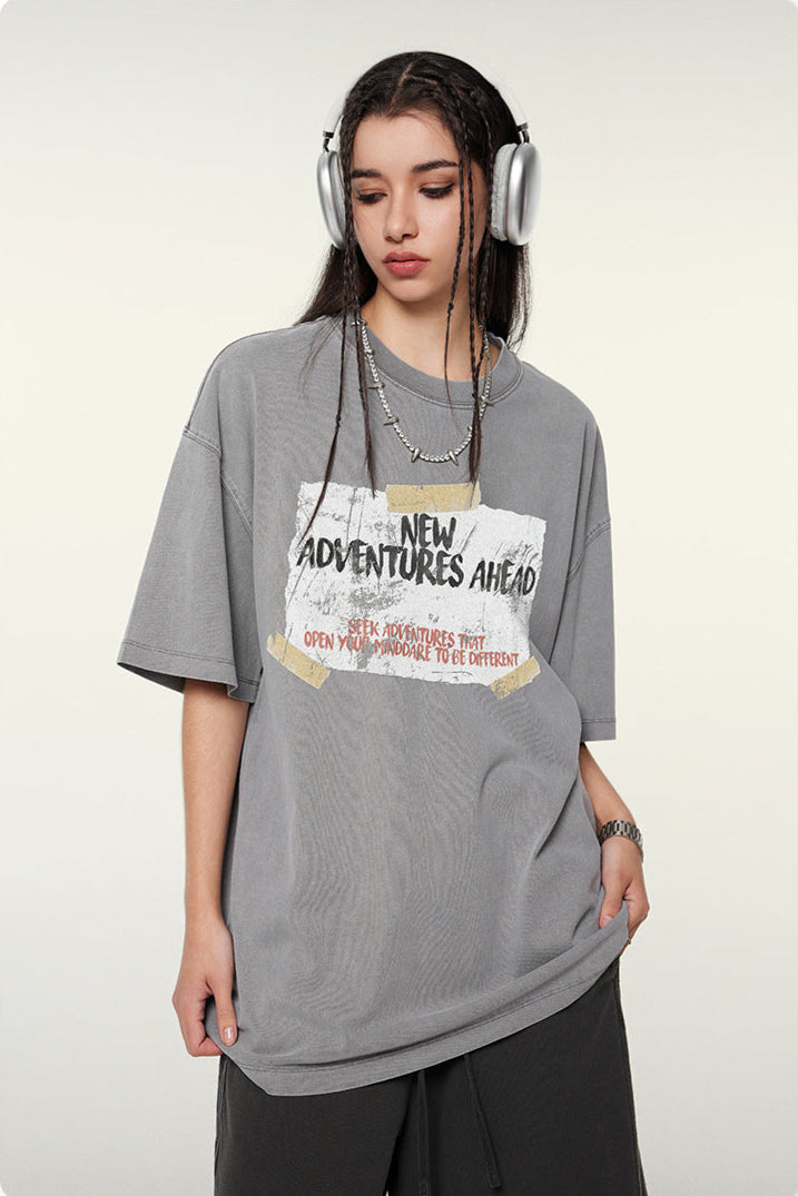 Cardydony Women's Wanderlust Print Tee | Vintage Print Streetwear