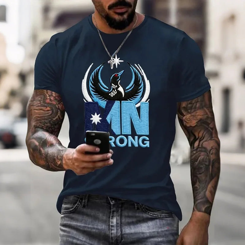 Cardydony Men's Mn Strong Printed T-shirt