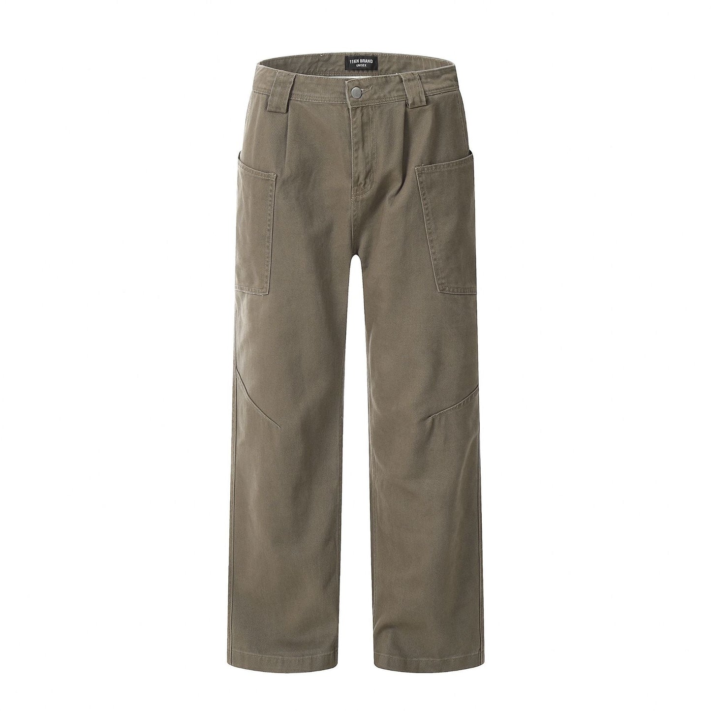 Cardydony Women's Diagonal-Cut Wide-Leg Cotton Pants