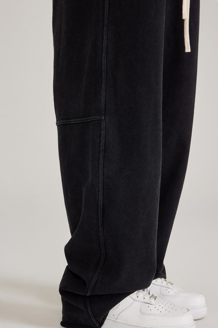 Cardydony Women's Washed Effect Wide-Leg Pants