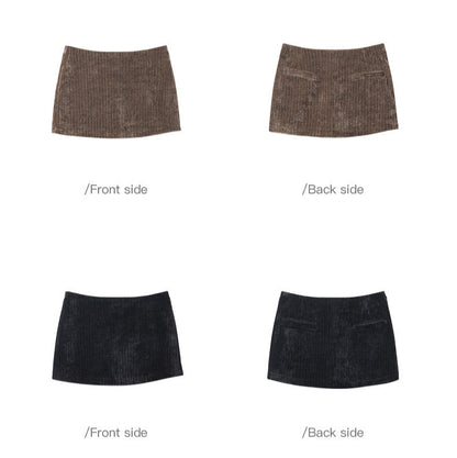 Cardydony Women's 90s Grunge A-Line Mini Skirt | Soft Corduroy Fabric