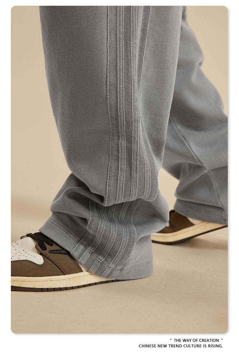 Cardydony Women's Vintage Wash Track Pants | Loose Straight Athletic Pants