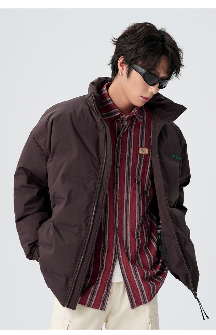 Cardydony "Impressionism" Print Stand Collar Down Jacket
