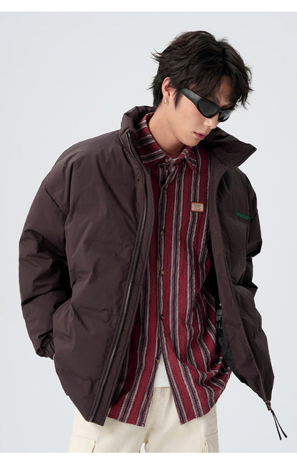 Cardydony "Impressionism" Print Stand Collar Down Jacket