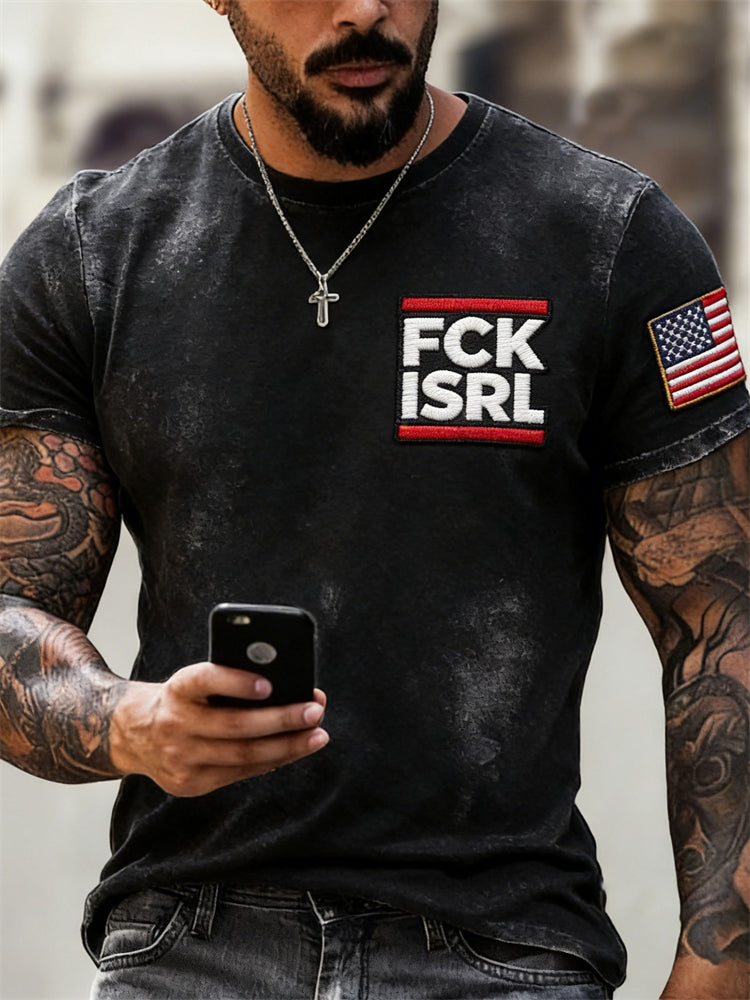 Cardydony Men's Fck Isrl No One Wants To Fight For Israel Washed T Shirt