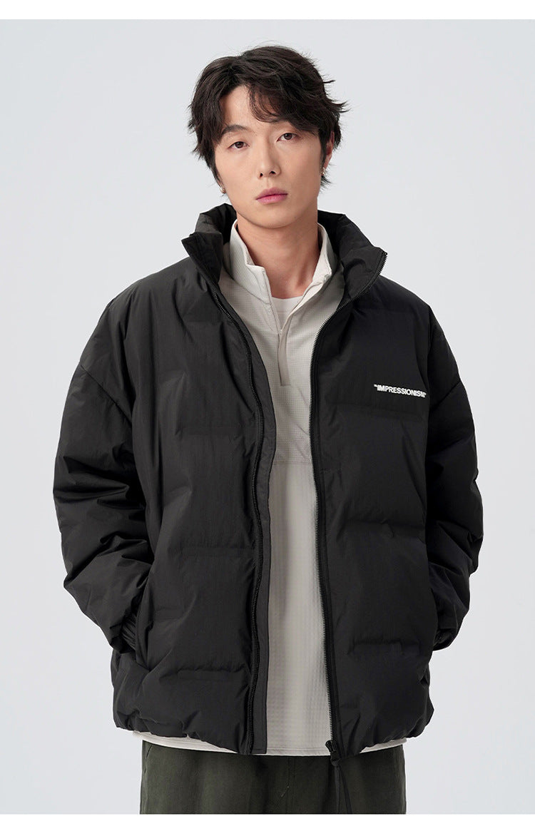 Cardydony "Impressionism" Print Stand Collar Down Jacket