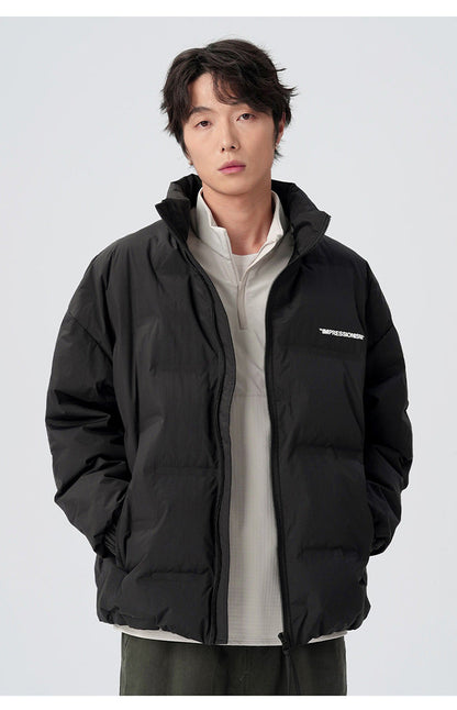 Cardydony "Impressionism" Print Stand Collar Down Jacket