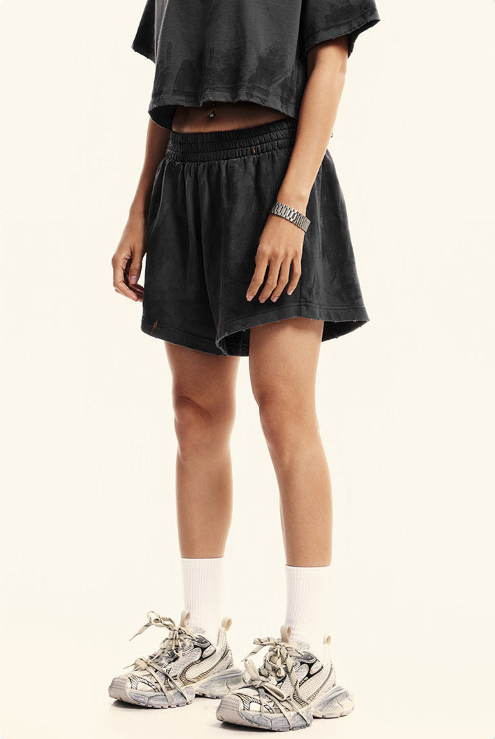 Cardydony Women's Washed Effect Cropped Set