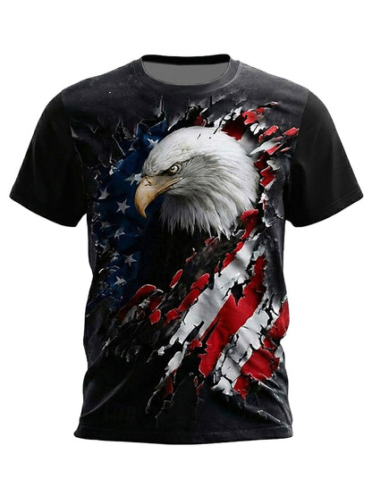 Cardydony Men's America's 250th Anniversary With Eagle Pattern T Shirt
