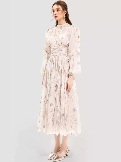 Cardydony Women's Floral Chiffon Maxi Dress