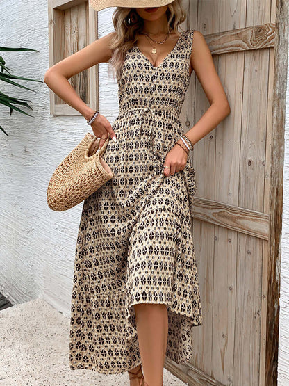 Cardydony Women's Boho Floral Maxi Dress | Sleeveless V-Neck Summer Boho Dresses for Women