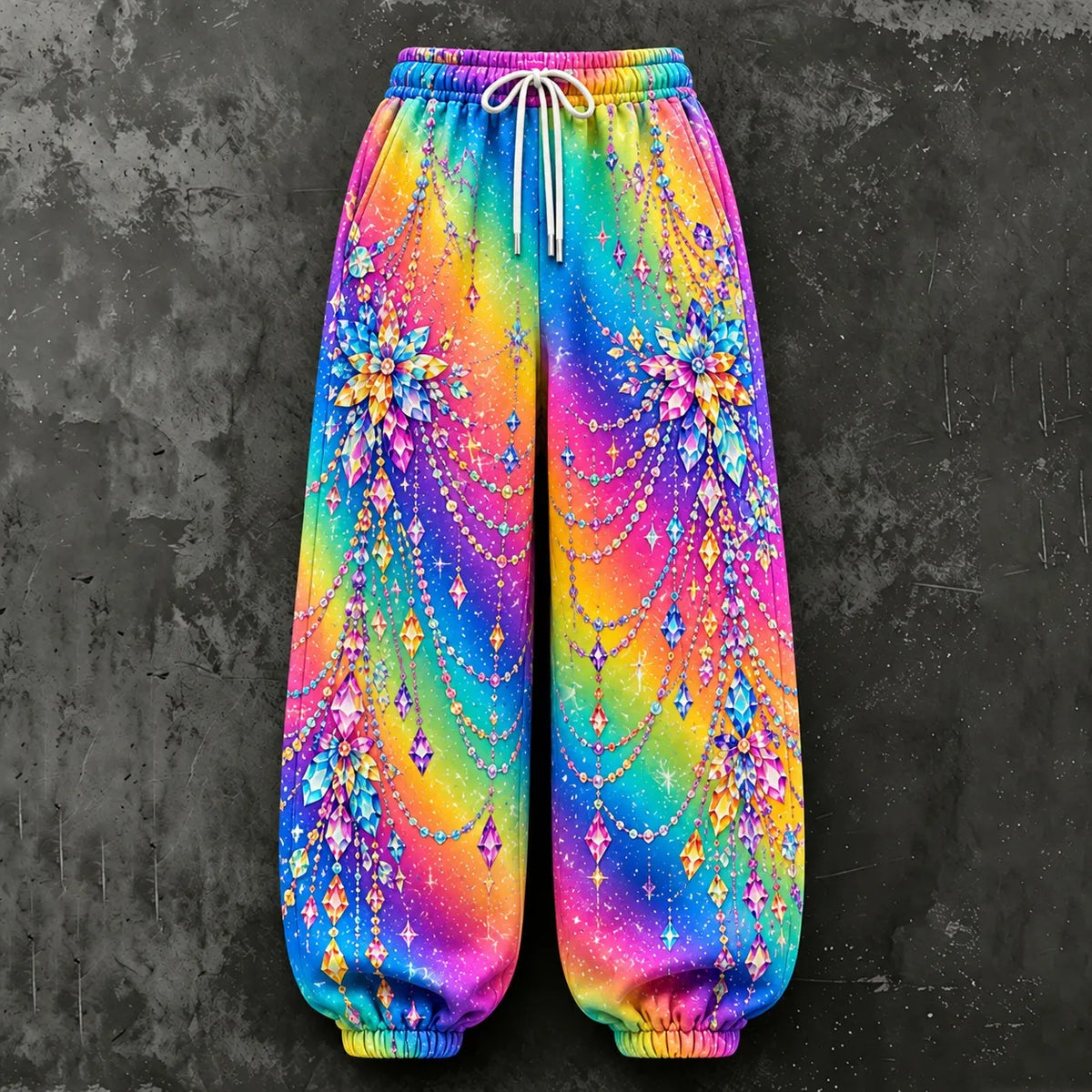 Cardydony Women's Casual Stylish Tech Inspired Art Print Pants