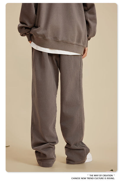 Cardydony Women's Vintage Wash Track Pants | Loose Straight Athletic Pants