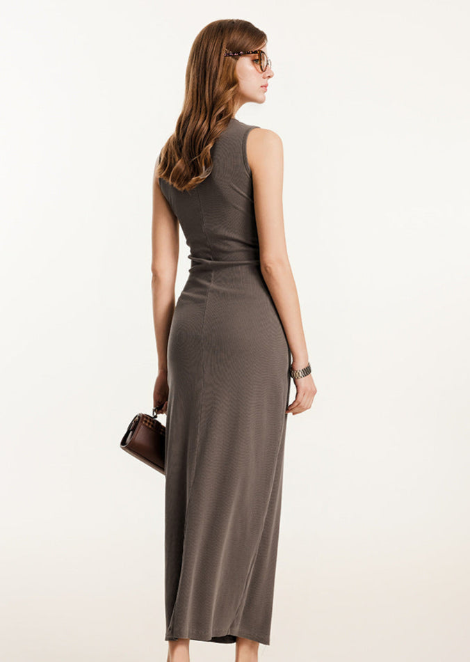 Cardydony Women's Bodycon Maxi Dress | Sleeveless Cotton Blend