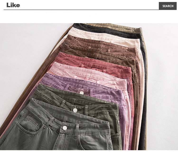 Cardydony Classic Straight-Leg Jeans in Trendy Color Options