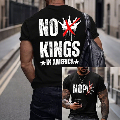 Cardydony Men's No King Print Casual T-shirt