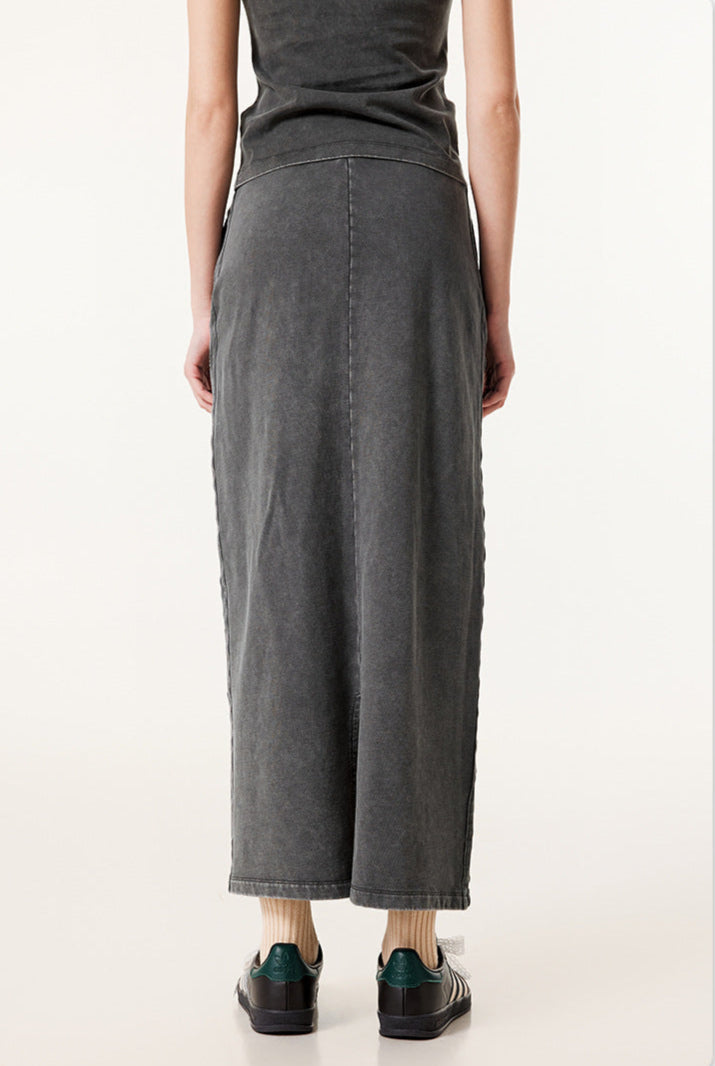 Cardydony Women's Washed Denim Maxi Dress | Vintage Streetwear Style