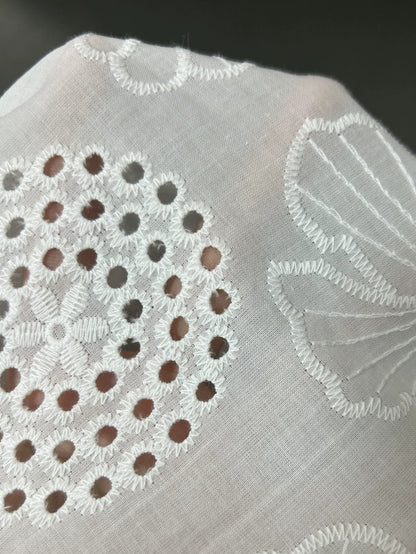 Cardydony Women's Vintage Floral Lace Cotton And Linen Shirt