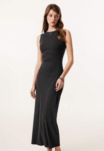 Cardydony Women's Bodycon Maxi Dress | Sleeveless Cotton Blend