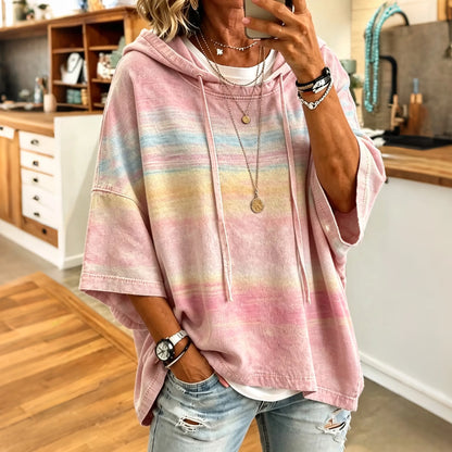 Cardydony Women's Floral Print Hooded Sweatshirt