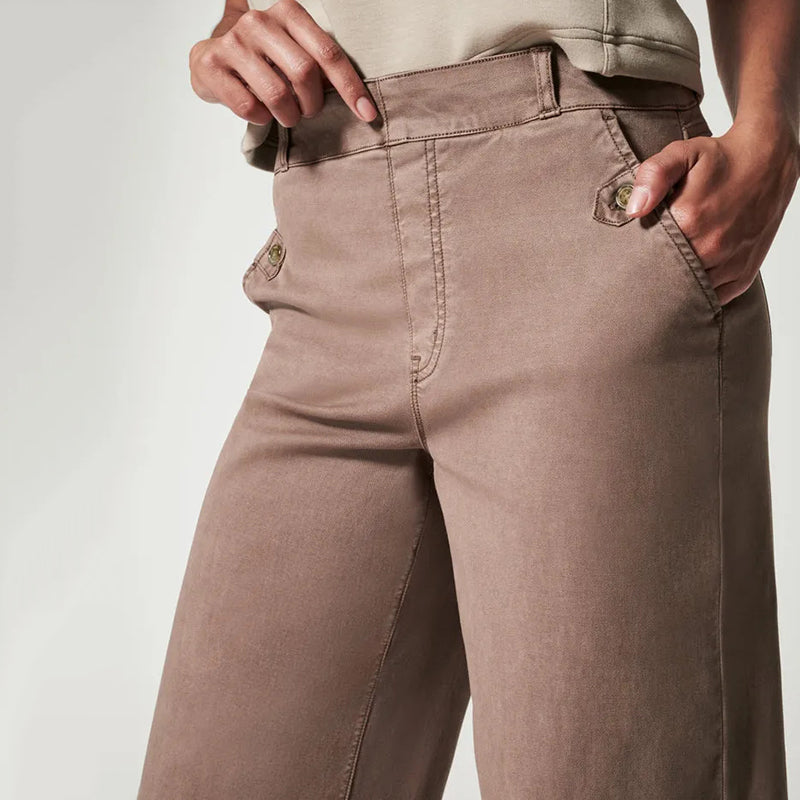 Cardydony Stretch Twill Cropped Wide Leg Pant