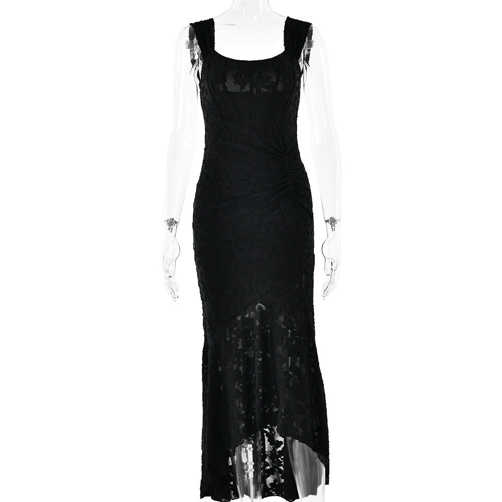 Cardydony Women's Romantic Floral Ruched Mermaid Dress