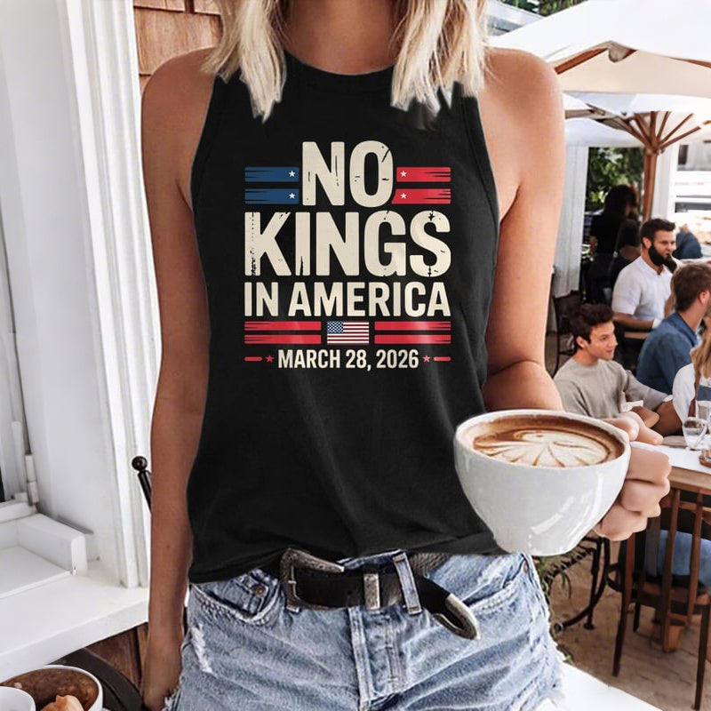 Cardydony Retro No Kings In America March 28 2026 Print Tops Tank