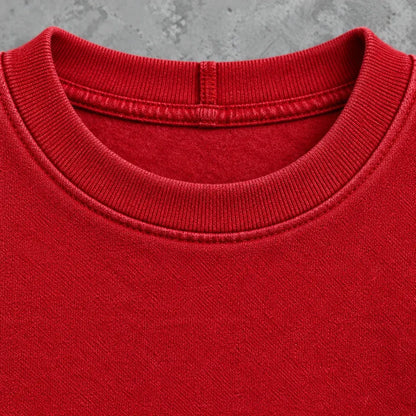 Cardydony Women's Playful Christmas Music Characters Graphic Relaxed Fit Red Crewneck Sweatshirt