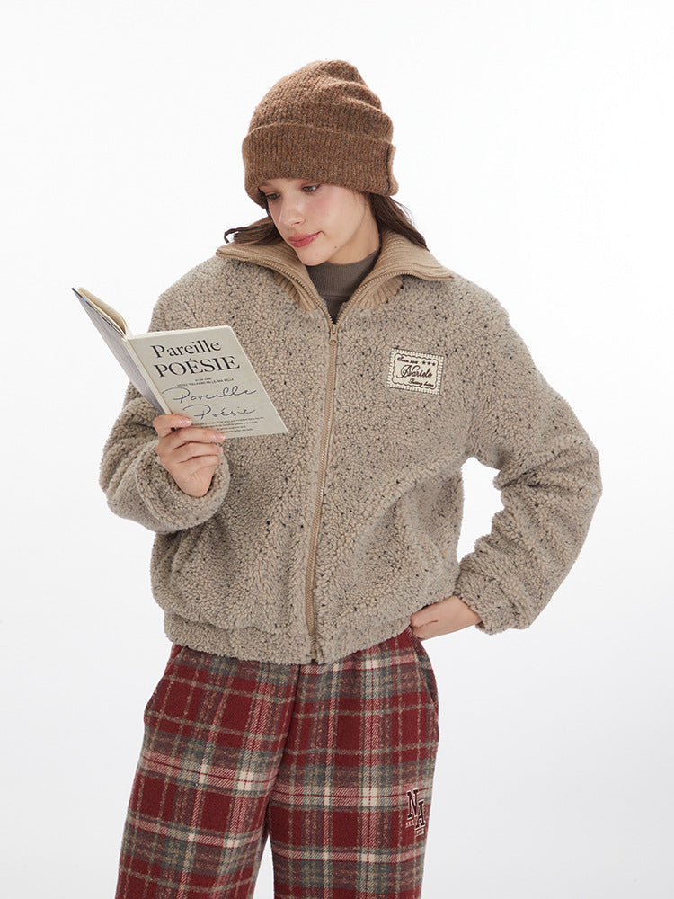 Cardydony Women's Sherpa Fleece Zip-Up Jacket