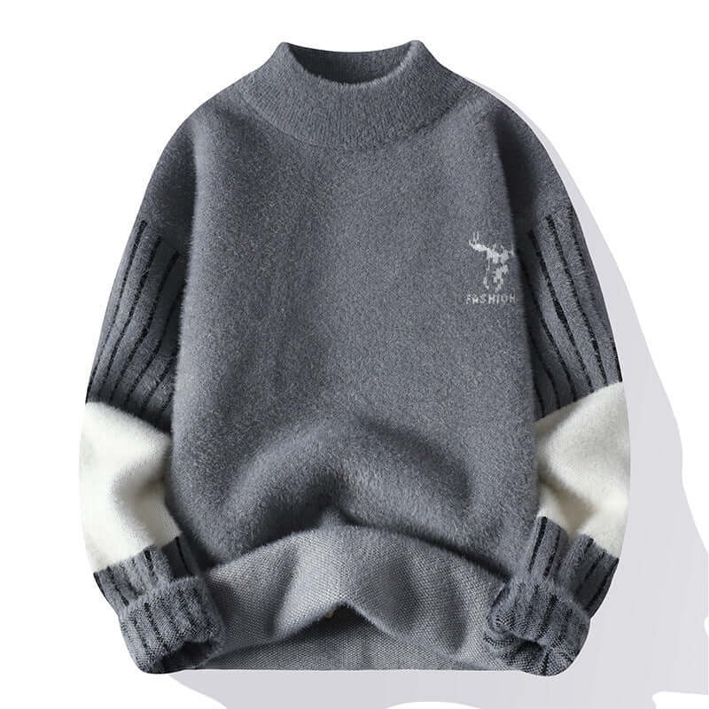 Cardydony Women's Mock Neck Color Block Sweater | Urban Fashion