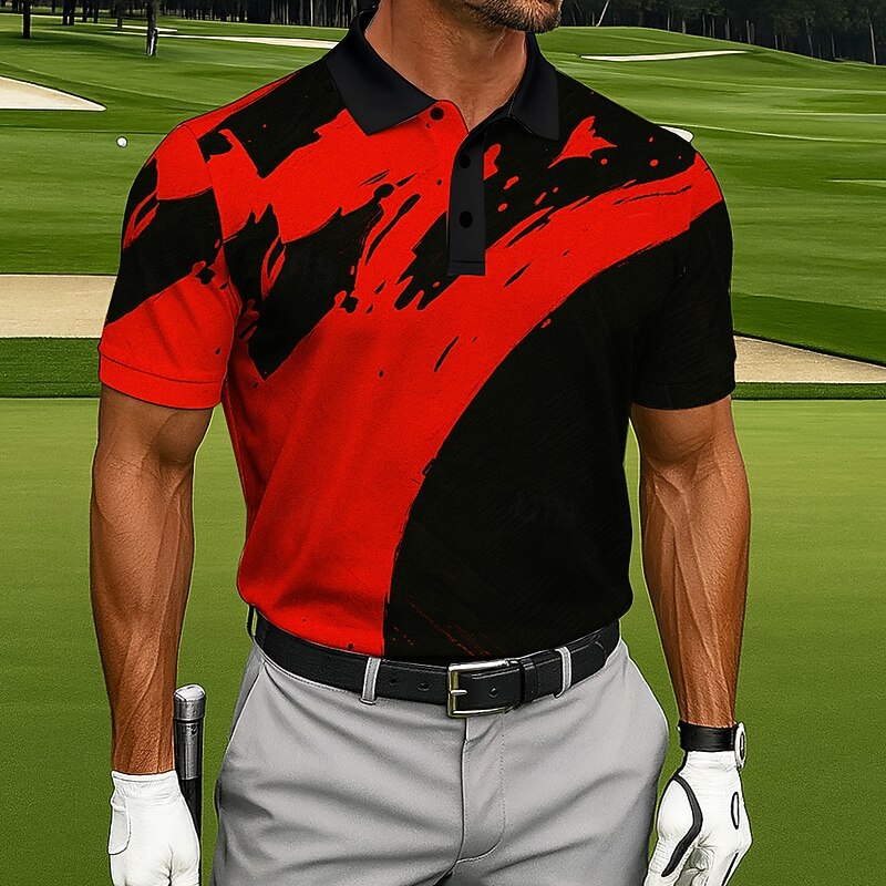 Cardydony Men's Color Block Golf Sports Polo Shirt