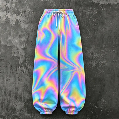 Cardydony Women's Stylish Tech Inspired Art Print Pants